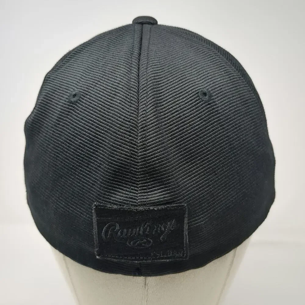 Black Clover Baseball Cap Black XL Fitted Flexfit Rawlings Patch Live Lucky Hat